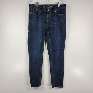 Seven7 Womens Size 12 Skinny Jeans Dark Blue Denim